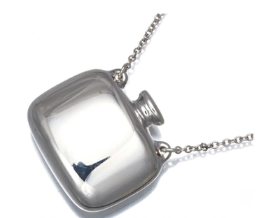 Tiffany & Co. Elsa Peretti Bottle Square Pendant Silver 925
