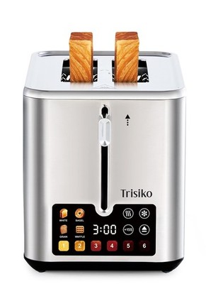   Touch Screen Toaster 2 Slice, Stainless Steel Smart Toaster with Digital Ti...