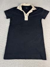 Everlane Shirt Dress Womens Medium Black Colorblock Collared Short Sleeve Casual