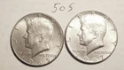 KENNEDY HALF DOLLAR,  40%  SILVER,  1967-P,  1969-P, ----505