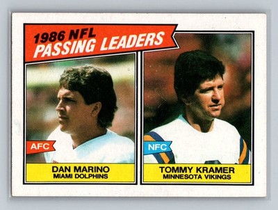 Dan Marino / Tommy Kramer 1987 Topps #227 Miami Dolphins