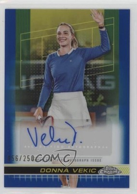 2024 Topps Chrome I Blue Refractor /250 Donna Vekic #TCA-DVC Rookie Auto RC ux8