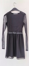 Calvin Klein Jeans črna mrežasta obleka (Me...