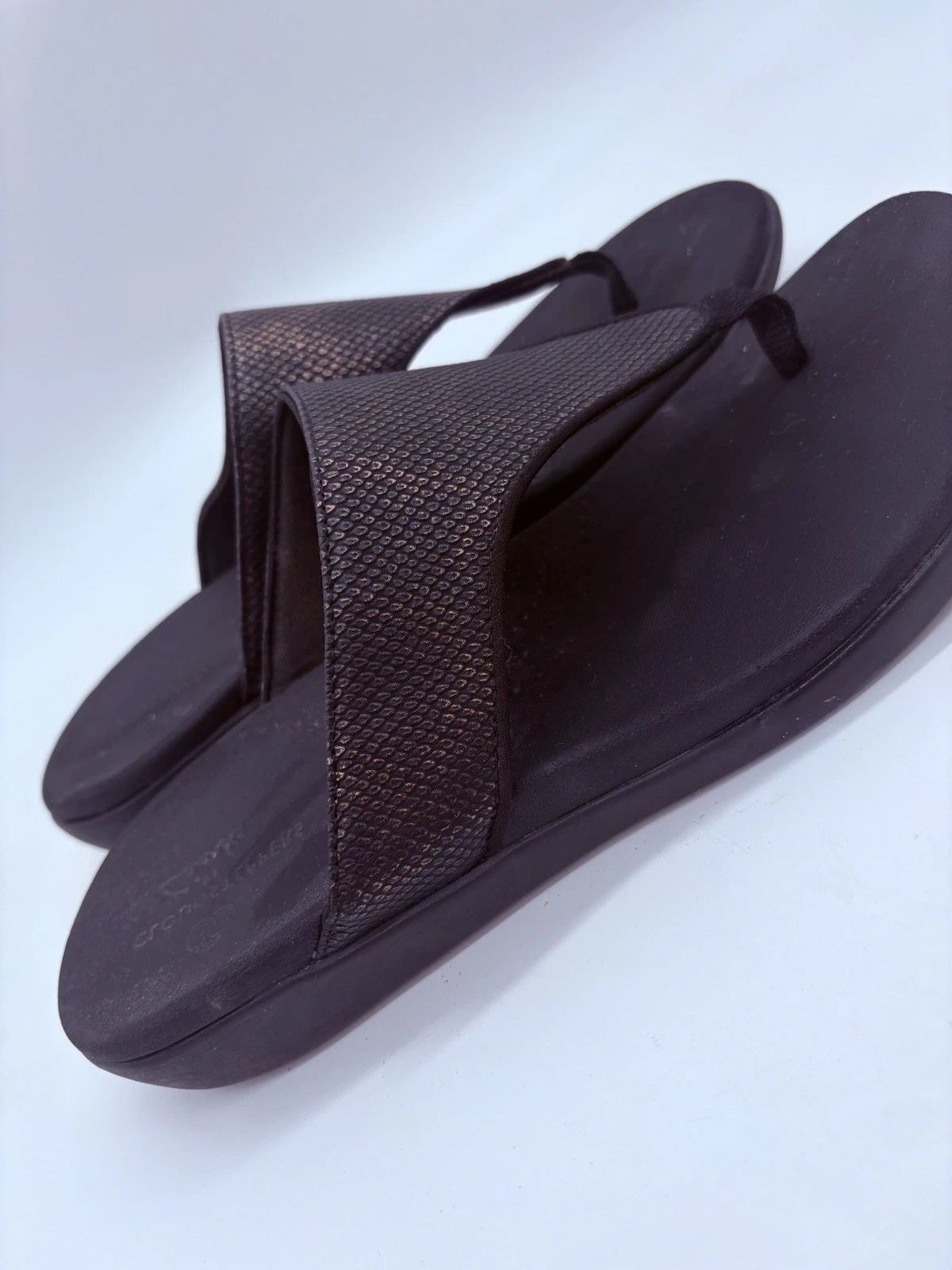 Sandali infradito Clarks donna Brio Vibe neri snake comodi taglia 11