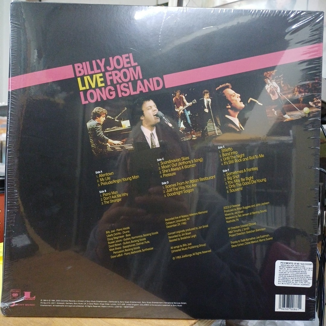 Sealed★【Japan Promo】Billy Joel LP Sample SEALED Billy Joel Live From Long Island 3LP Vinyl RSD 2025, FREE
