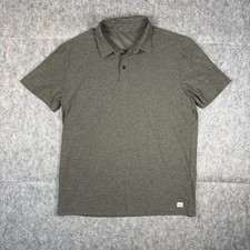 Vuori Strato Tech Polo Shirt Men's Medium Green Short Sleeve Athleisure Golf