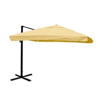 Gastronomie-Luxus-Ampelschirm Mcw, 3X4M Flap, Creme Ohne StäNder