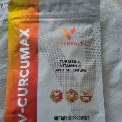 VitalHealth V-Curcumax Turmeric + Vitamin C + Selenium 60 Caps 550mg Non-GMO