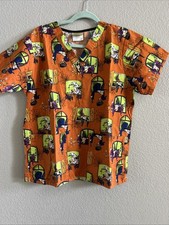 Women's Halloween Scrub Top, Tafford Brand, Size S