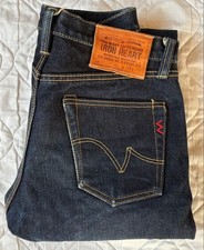 Iron Heart 666S-19L W33 19oz Left Hand Twill Slim Straight Jeans Japan