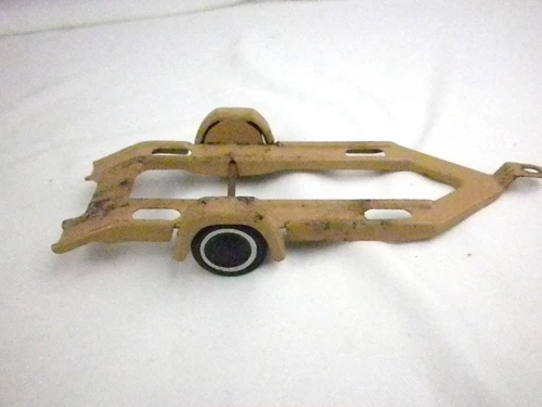 Vintage 1960's Tonka Beige Pressed Steel Car Trailer 8.25"