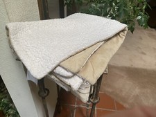 LITTLE MIRACLES Tan Brown Plush Sherpa Baby Blanket 30x45 Security Soft COSTCO