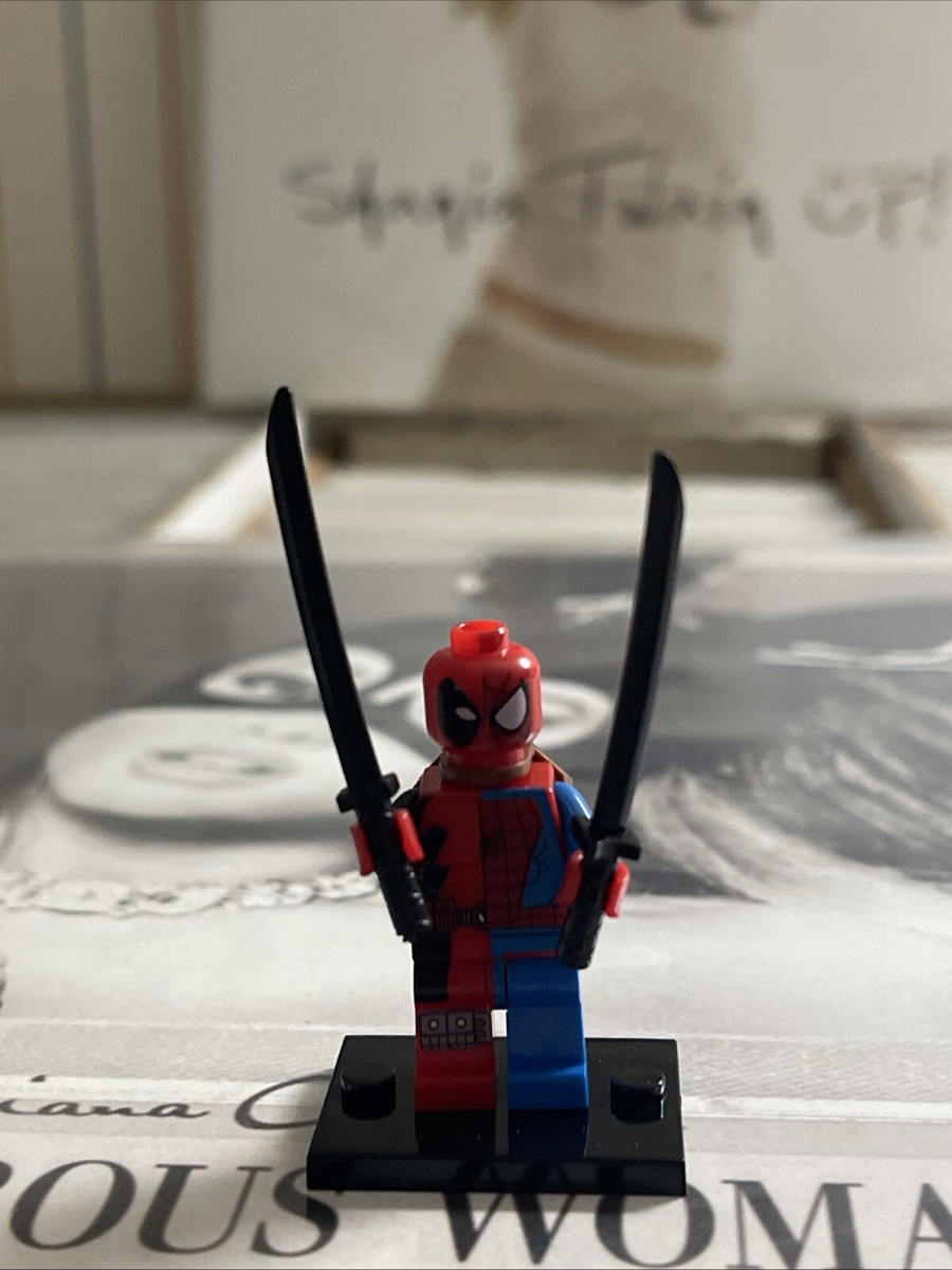SPIDER-MAN DEADPOOL WOLVERINE SPLIT LEGO MINIFIG FIGURE marvel