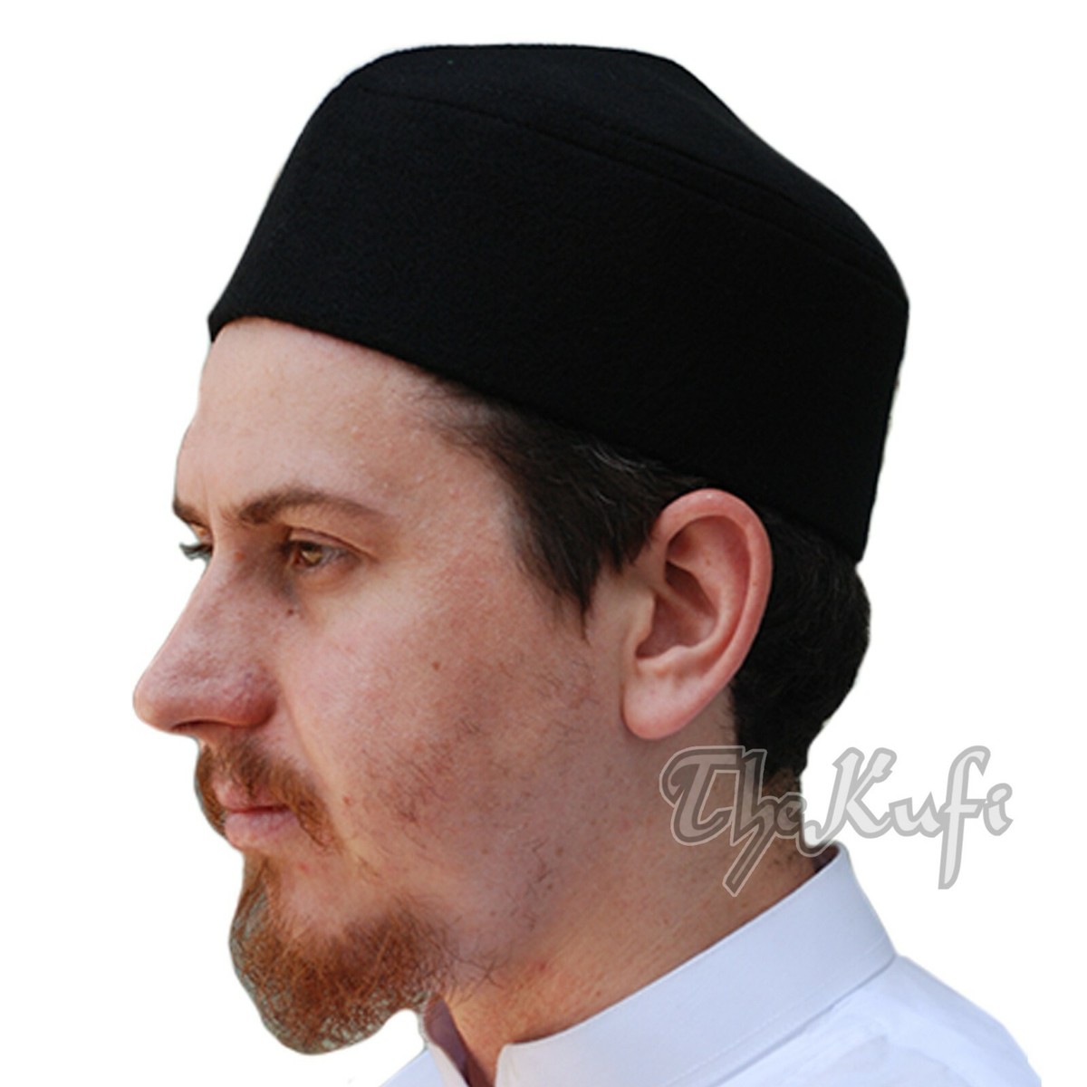 Solid Black Moroccan Fez-style Kufi Hat Soft Islamic Prayer Cap
