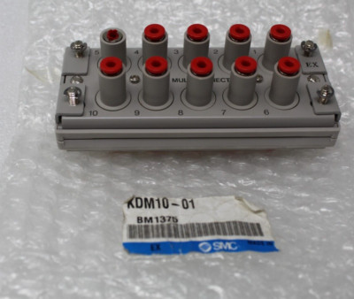 SMC KDM10-01 Multi-connector, KDM ONE TOUCH Pneumatic, 1/8IN. ODTUBE, 10 STATION