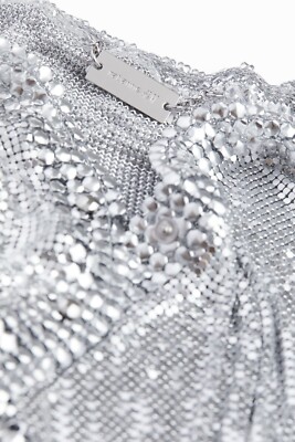 paco rabanne h&m silver dress Rent Paco Rabanne X H&M Silver Dress UK 8