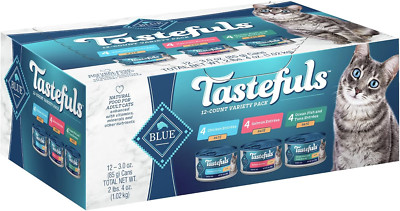 Tastefuls Natural Pate Wet Cat Food Variety Pack, Salmon, Chicken, Ocean Fish &