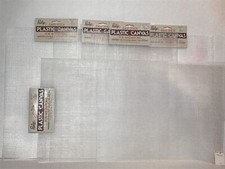 Lot Of 6 Easy Stitch Plastic Needlepoint Canvas Mesh 10 3/4 X13 7/8 inches VTG