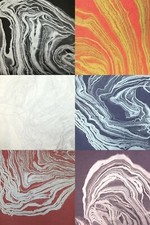 8 A5 Sheets of Marbled Handmade Papers Lot to Choose from Your Choice New