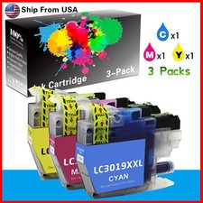 3-Pack LC3019XXL LC-3019 XXL Ink Cartridge for MFC-J6530DW Printer CMY