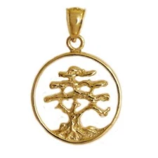 New 14k Gold Tree Pendant