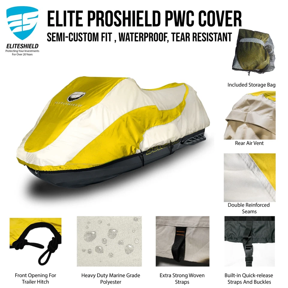 EliteShield Polaris Genesis 3-Seater Jet Ski PWC Waterproof Cover Trailerable - Image 2 of 4
