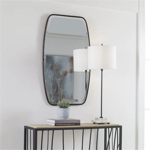 Uttermost Canillo MDF and Metal Floating Beveled Mirror in Dark Bronze - Picture 3 of 6