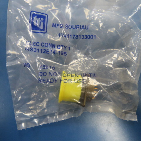 MS3112E14-19S Military Spec Circular Connector - Female, 19 Pin, Size 14, Solder Cup (Multiple Equivalents)