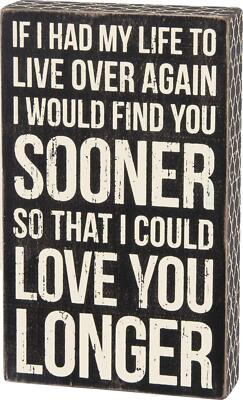 	Primitives by Kathy Classic Box Sign I Could Love You Longer	