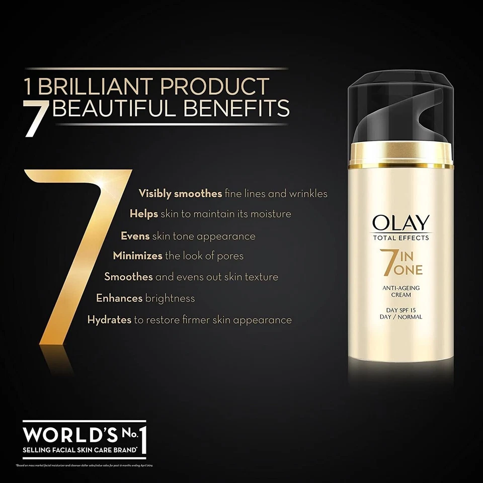Olay Total Effects 7-in-1 Anti Aging Day Cream SPF 15 - 20g Pack Of 2 - Image 4 of 4
