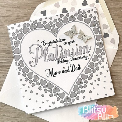 platinum anniversary card