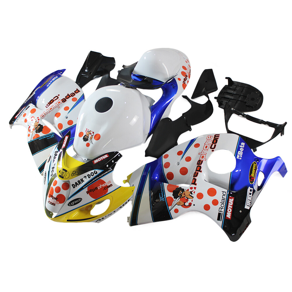 DAKS White Blue Red ABS Fairings Kit for Suzuki Hayabusa 1997-2007