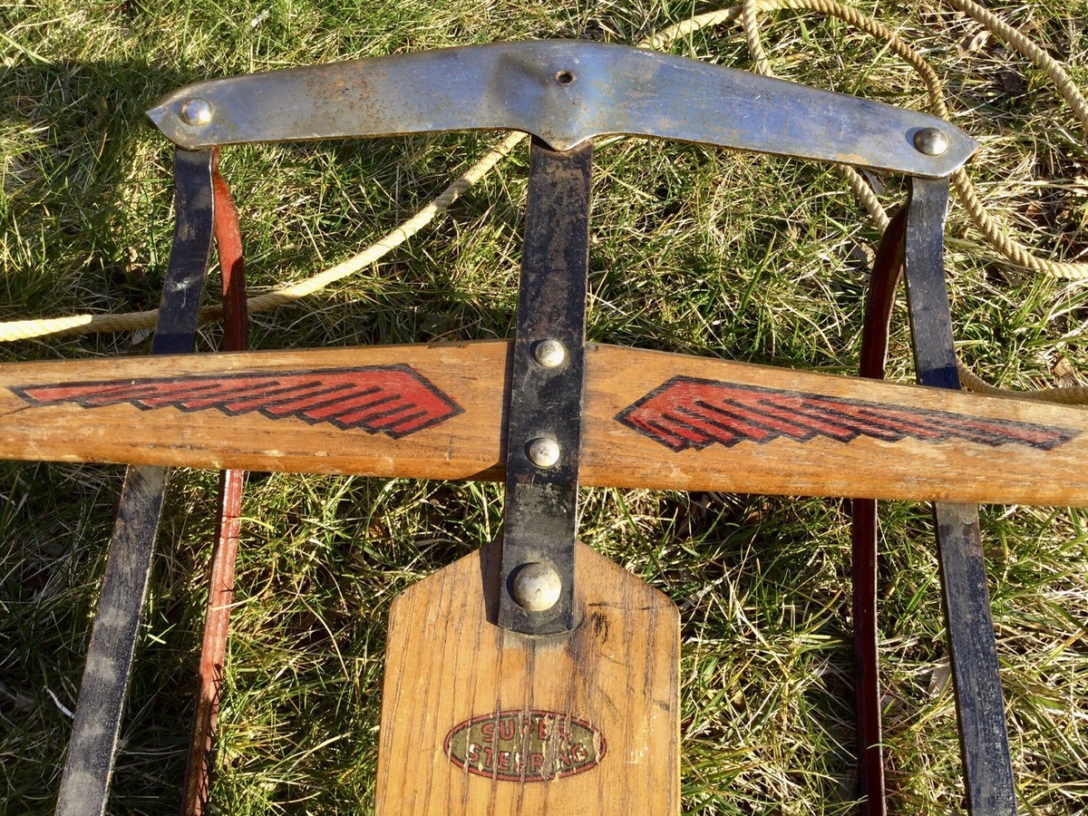 Vintage Flexible Flyer Sled 44J Airline Patrol L. Allen & Co