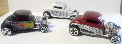 Hot Wheels '33 Ford Coupe Lot of 3 Different 1:64 Scale Loose New Just Opened 