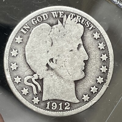 Very Old 1912-D Barber Half Dollar Nice Silver Coin B13