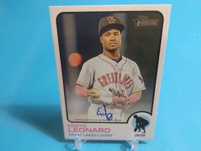 2022 Topps Heritage Minor League Eddys Leonard Auto #ROA-EL LAD
