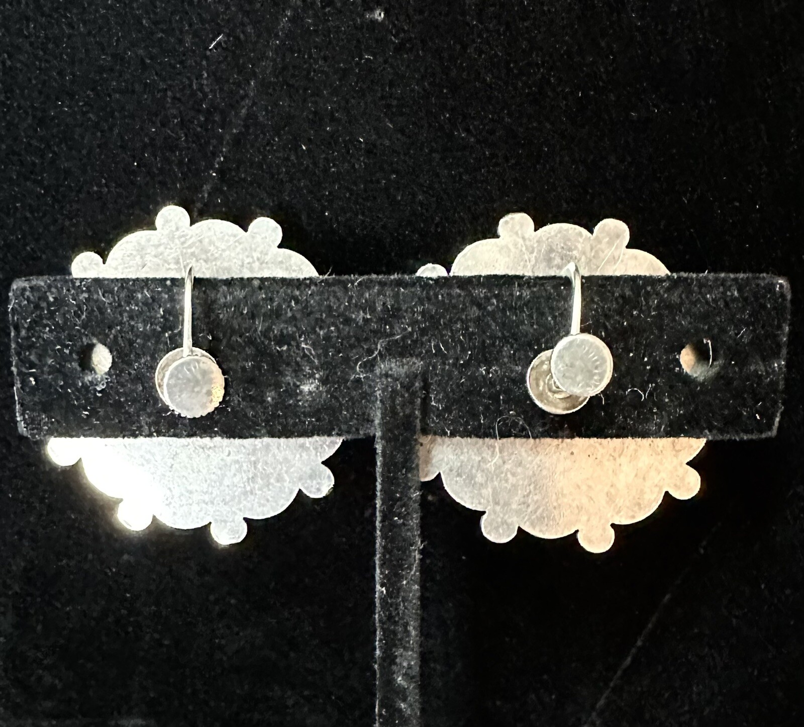 Vintage Solid Sterling Silver Screwback Earrings - image 3