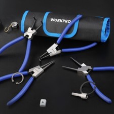 4PC Heavy Duty 7" Circlip Plier Snap Ring Plier External Internal Kit w/Pouch US