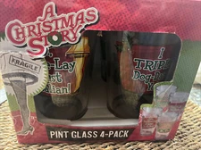 A Christmas Story 4-Pack Pint Glass Set Cups ICUP Holiday Gift