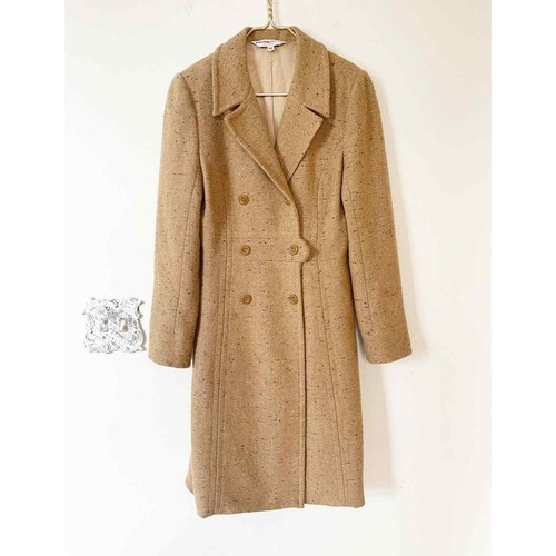 Trina Turk Camel Tweed Double Breasted 