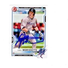 Cody Morissette 2021 Bowman IP autographed signed card Marlins BD88