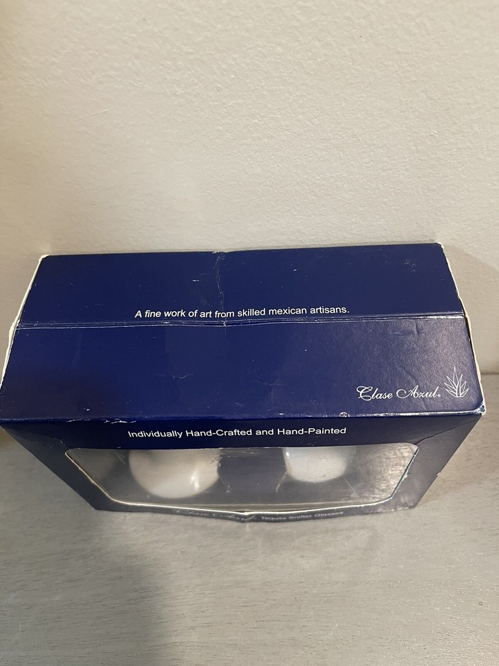 2 In Set Clase Azul Tequila Snifter Glasses Original Cups Mexican