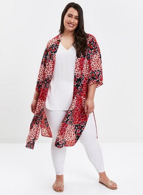 plus size maxi kimono