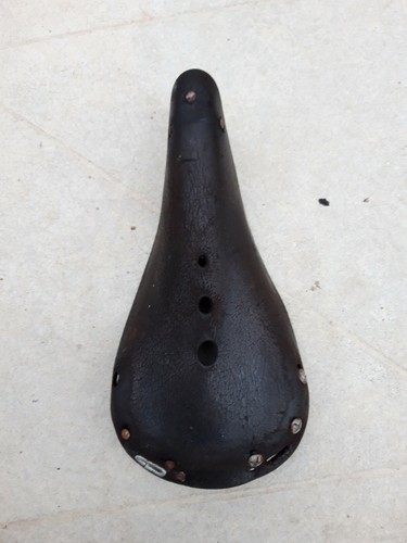 Sella in cuoio francese per bici d'epoca anni 20 | eBay