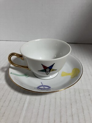 Masonic Eastern Star  Tea Cup & 5 3/4'' saucer Vintage