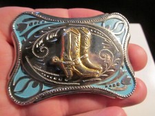 VINTAGE WESTERN SADDLE THEME BELT BUCKLE - GW-9