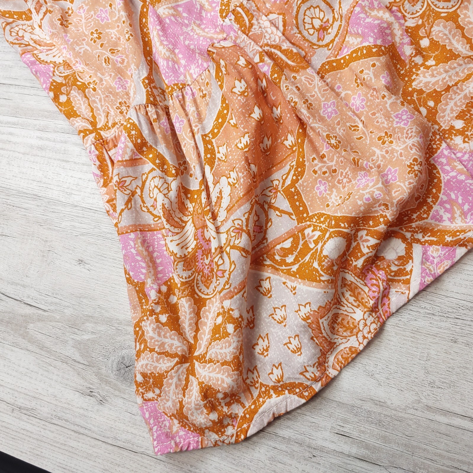 Dreamcatcher Boho Patchwork Floral Flowy Dress 14… - image 2