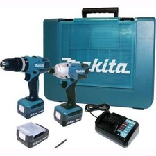 Trapano Percussione + Avvitatore Batteria Litio Makita Dk1484 14,4V (3 Batt)