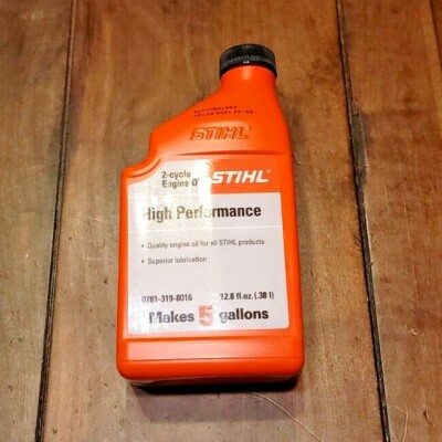 STIHL (1) 5 Gal HP High Performance 2-Cycle Engine Oil 12.8 fl oz Genuine OEM