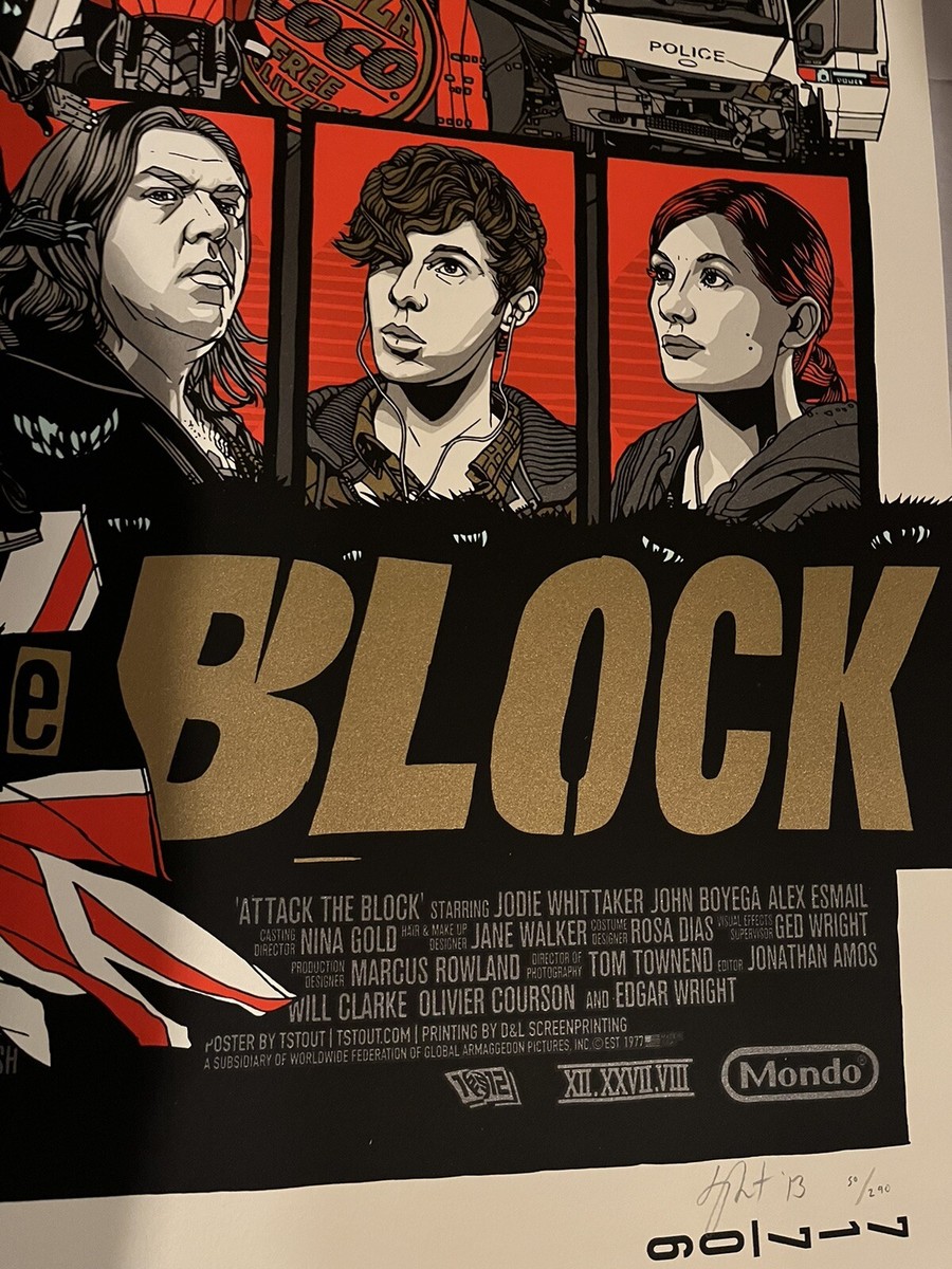 SIGNED Attack the Block Tyler Stout Variant Mondo Poster Art Print